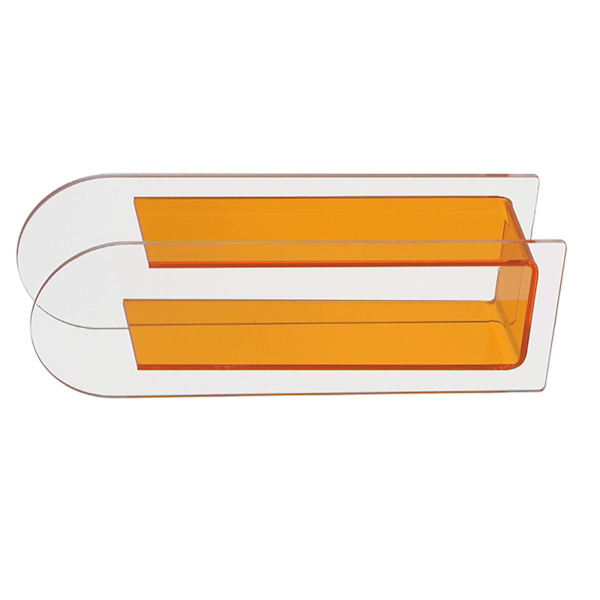 Moderne Akryl Klar Vase Farverige Akryl Blomster Vase til Bryllup Fest Hjem Bord Dekoration Semi Farverige Vibrerende Orange