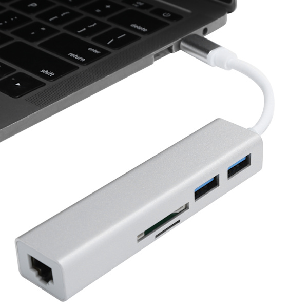 USB3.0-hubb med 5 portar och Gigabit Ethernet-adapter - utöka din dators anslutningsmöjligheter