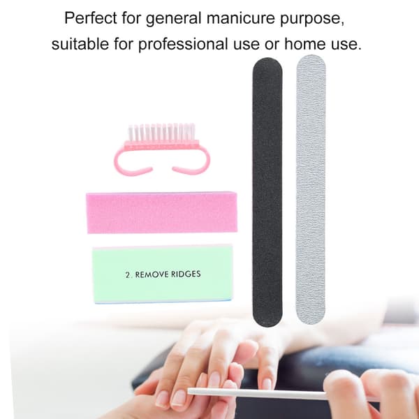 5 st Professionell Manikyrverktyg Nagelfilar Buffertar Pedikyr Nagelkonst Kit