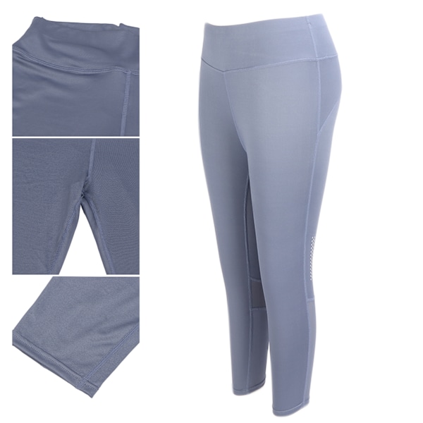 Åndbare Cropped Sport Leggings Butt Lifting Hurtigtørrende Elastiske Dame Stramme Stretch Leggings XXL