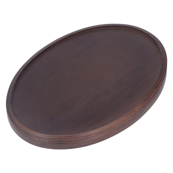 Oval tebricka i bambu - Dekorativ, robust, elegant och säker - Bricka för middag, te och mat - Perfekt för hem och restaurang