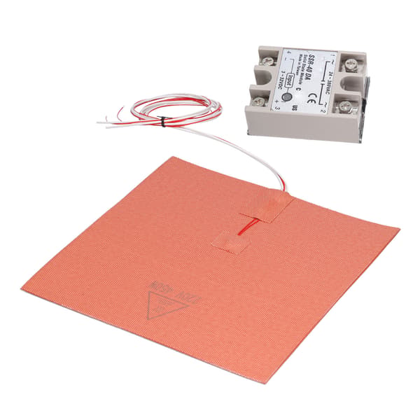 Silikonevarmeplade Varmemåtte med relæmodul til VORON 3D-printer 220V 450W 250x250mm