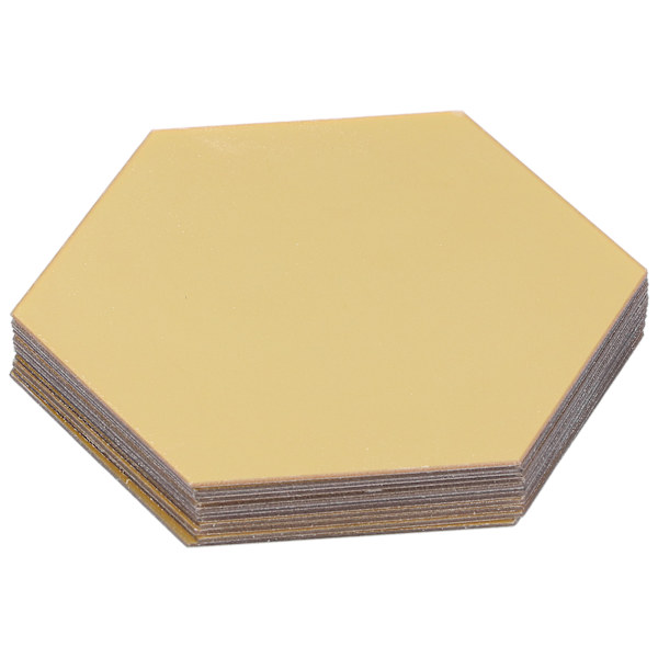 Akryl Hexagonal Spejl Indstilling Væg Selvhæftende Mærkater Dekoration til Hjem Værelse 20cm/7.9in Guld