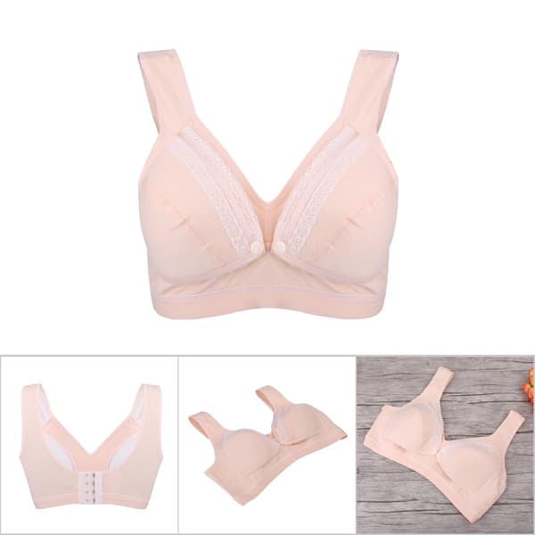 Amming BH i bomull for gravide kvinner, forhindrer hengende (beige M)