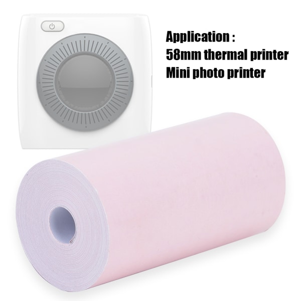 10 ruller lyserødt termisk kvitteringspapir til 58 mm termoprinter