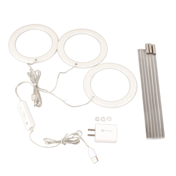 Tidsinställd växtlampa växer lampa LED växtlampa fullspektrum växter växer ljus