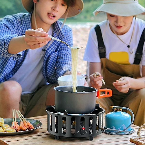 Leirintäpiknik BBQ-poltin Tuulenpitävät elektronisella sytytyksellä varustetut liedet, 21000W