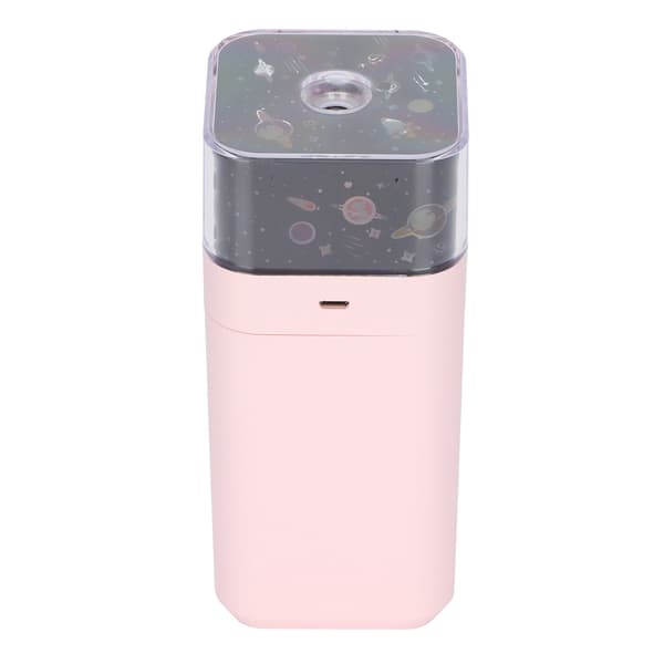 Starlight luftfukter ultralyd LED nattlys stillegående 300 ml dobbel modus mini luftfukter med stjernelysprojeksjon rosa