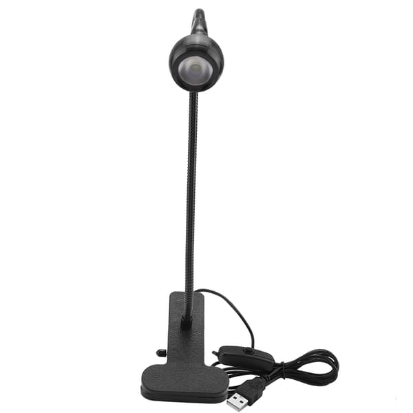 USB LED Bordlampe Mini Skrivebordslampe med Klips til Hjemmearbejde Læsning Sort Hvid