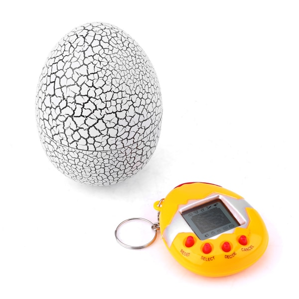 Lasten elektroniset lelut Crack Eggshell Virtual Digital Pet Handheld Game Machine (valkoinen)