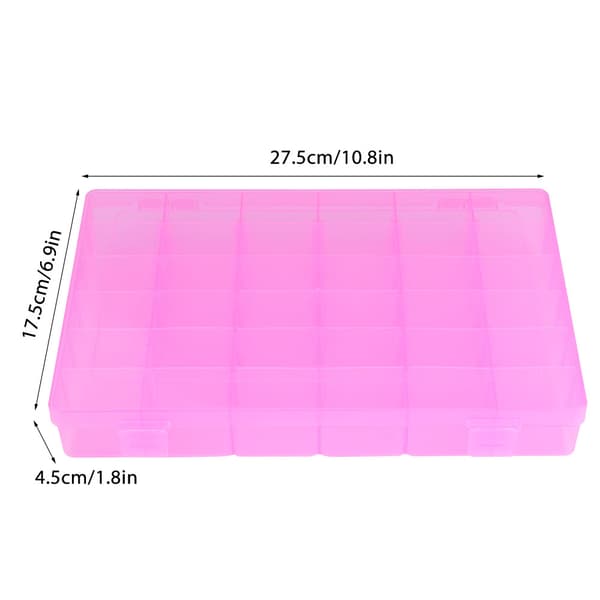 36 rum Plastik Etui Elastik Øreringe Opbevaringsboks til Hjemmeorganisering (Pink)