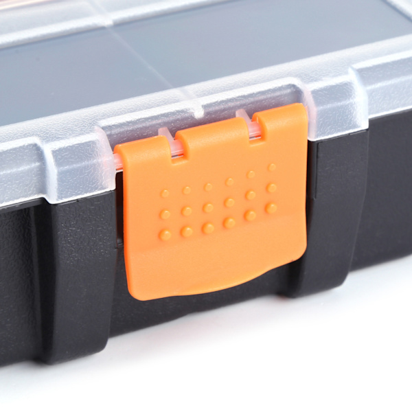 To-lags plastik Heavy duty Komponenter Opbevaringsboks Case Organizer Små dele Værktøjskasse