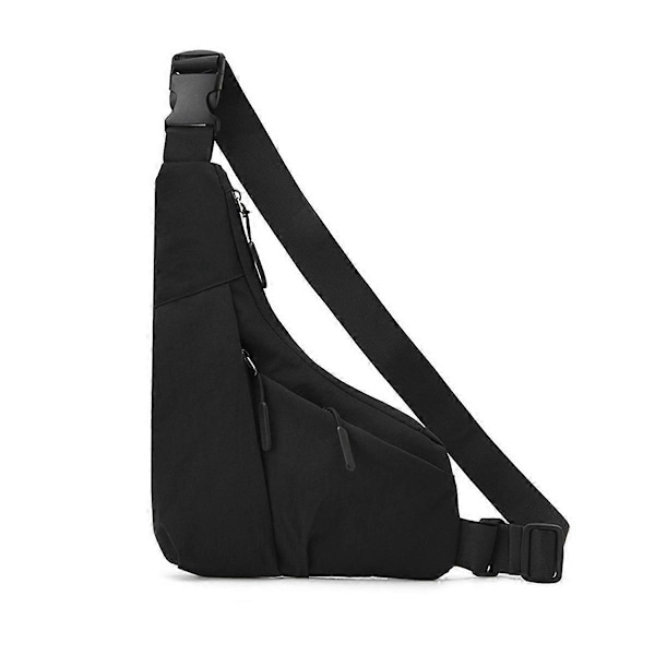 Nylon Vandtæt Messenger Taske, Tyverisikret Skjult Taske, Sort