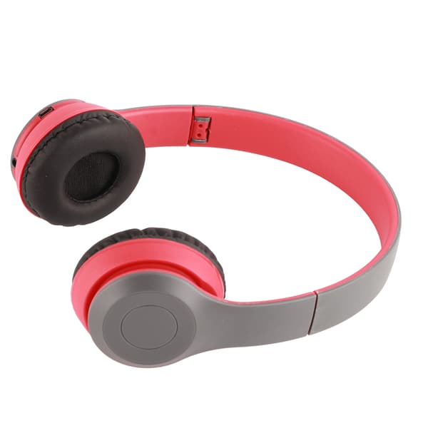 Bluetooth-headset vikbart tung bas ergonomiskt trådlöst sportheadset för studenter vuxna hemmakontor skola röd