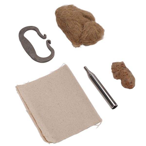 Flint och stål eldstartverktyg Eldsickel Bomullsrepset Intressanta originella eldverktyg för utomhuscamping