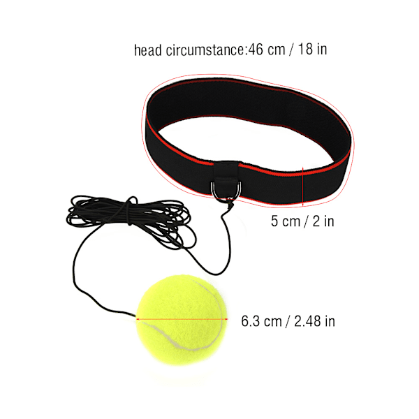 Boxningspunschboll för vuxna med huvudbandsset för snabbhetsträning (svart band)