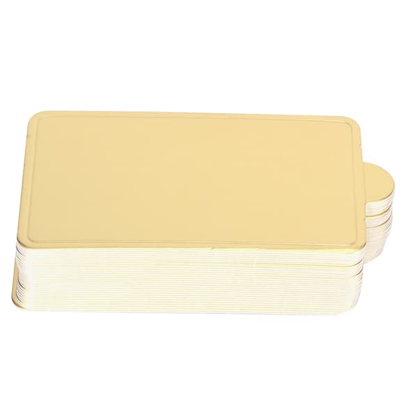 300 stk. Guld Rektangulær Mousse Kage Dessert Board Base Pap Bageværktøj 100x60mm