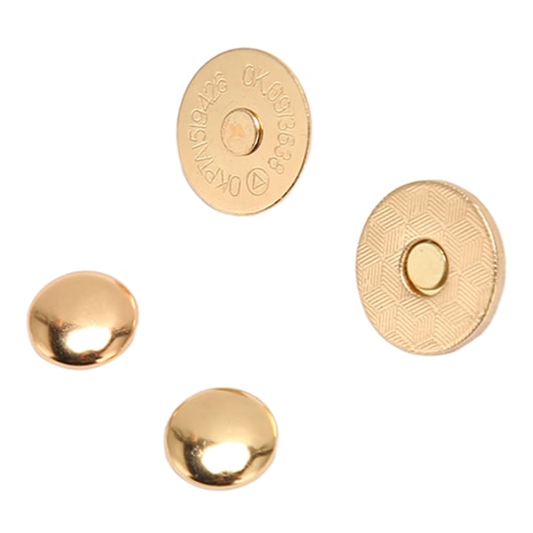 50 set magnetiska knapplås Snapps 18x2mm tunna hög hårdhet legering magnetiska fästen plånbok hårdvara för kläder guld