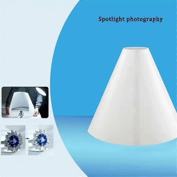 Konisk Spotlight Fotopapir Studio Tilspidset Diffusionsskive Smykkefotografering Rekvisitter Fyldlys