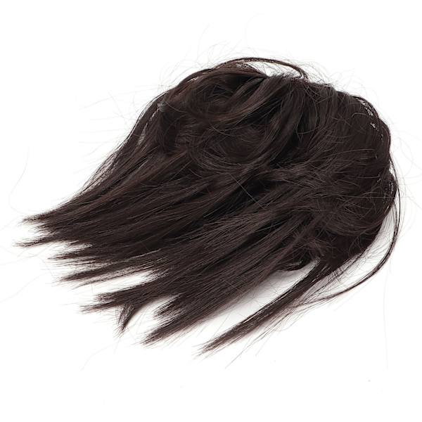 Slarvig Bun Faux Hårpiece Elastisk Tovig Uppdo Hår Extensions Ponytail Hårpieces för KvinnorQ17-4#