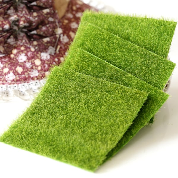 4 kpl keinotekoista nurmea puutarhan pienoismalli koriste puutarhan DIY nurmi