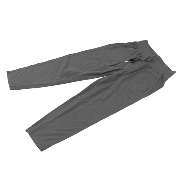 Kvinde Fitness Joggere Vaskbar Blød Åndbar Snøre Sweatpants til Løb Udendørs Aktivitet (Grå) M