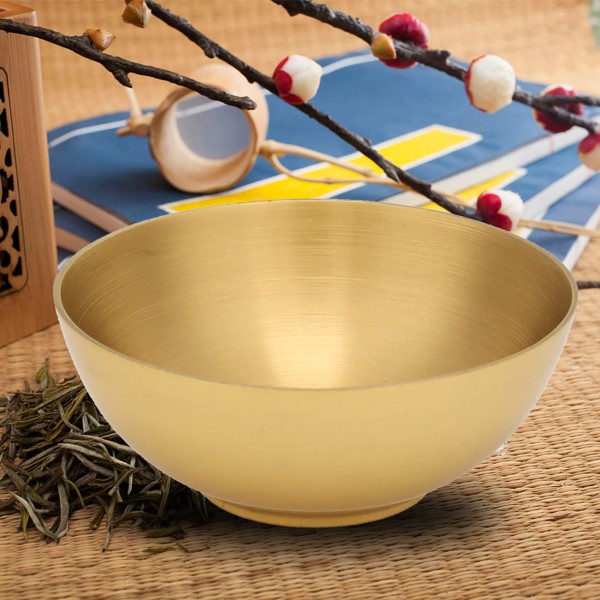 Delikat Popular Pure Brass Bowl Buddhist Supply God and Buddha Worship Tool 3,2 Inches