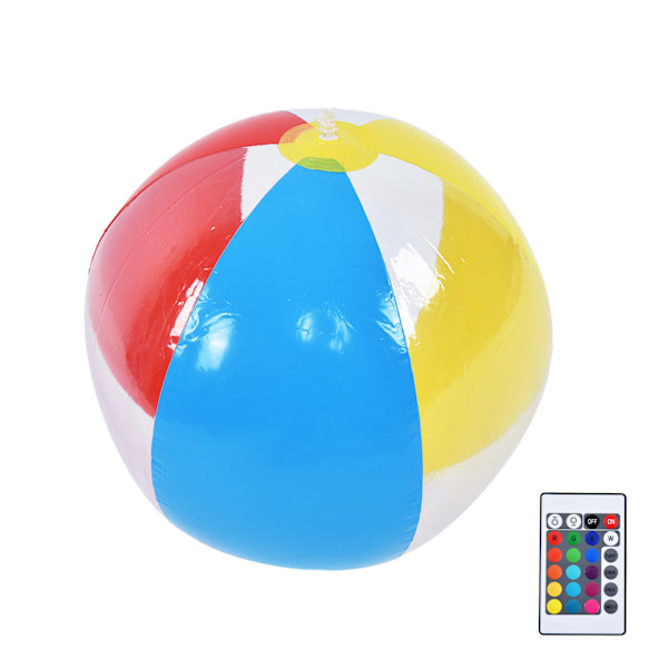 Strandboll 40cm Flytande Uppblåsbar Poolleksak Vattentät med LED-ljus för Fest Pool Dekoration Trädgård