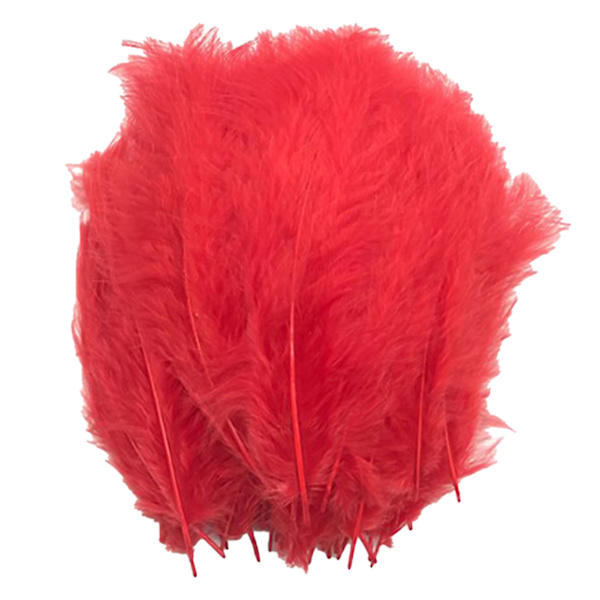 50 stk røde kalkunfjær utsøkt vakre fluffy fjær for DIY håndverk smykker making