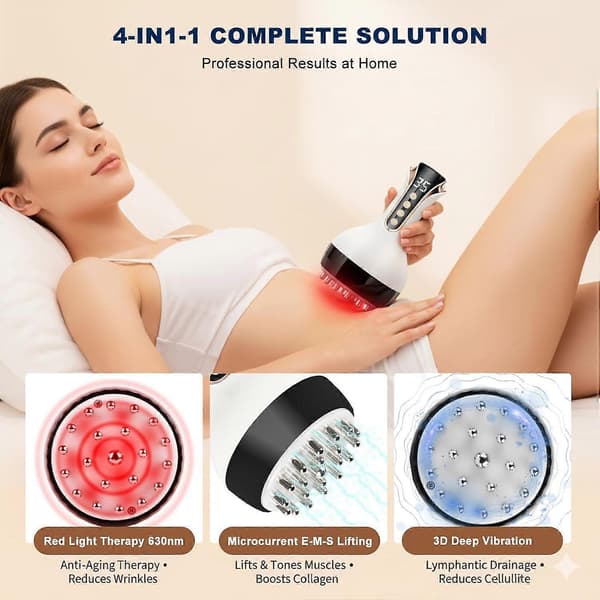 4-i-1 Lymfedrænage Massager & Cellulite Massageværktøj, 35-hastigheds Fascia
