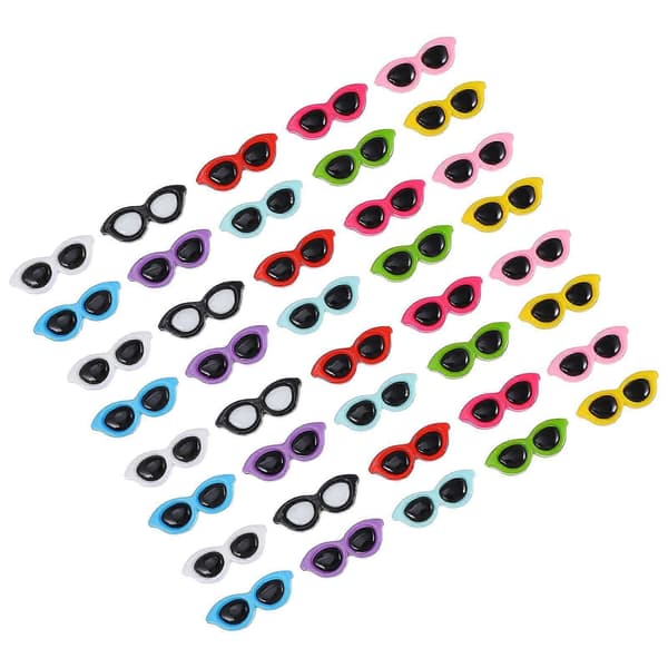 40 st Mini Resin Solglasögon Berlock Scrapbooking Smyckestillverkning Flatback Berlocker 4.20X1.60X0.30CM