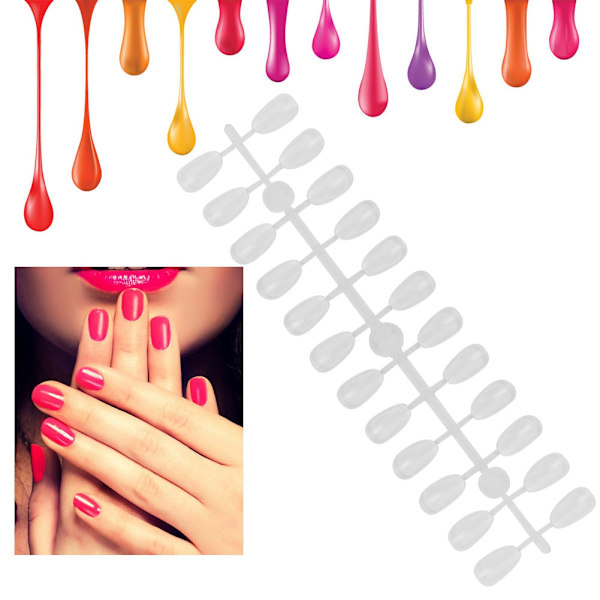 240 stk. runde falske negletips farvekort polering gel display praksispalet manicure værktøj 02#