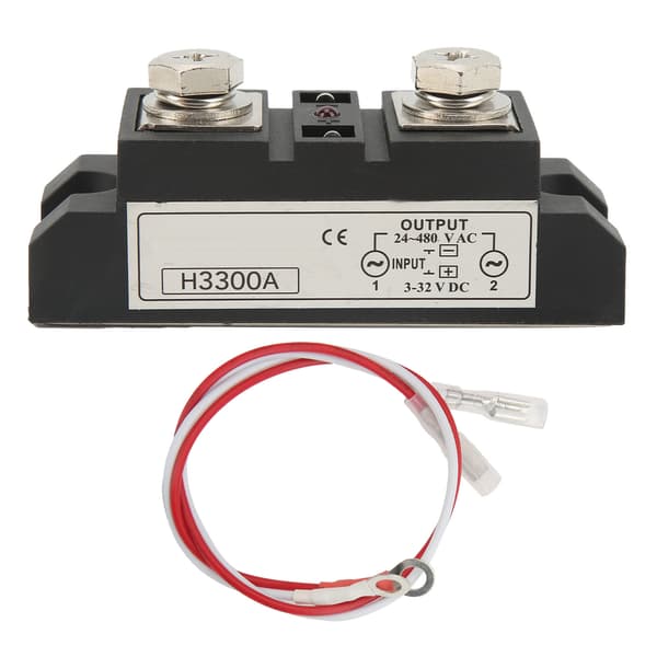 DC til AC Solid State Relæ Industrielt SSR Relæ med LED-indikator 3-32V Indgang 24-480V Udgang