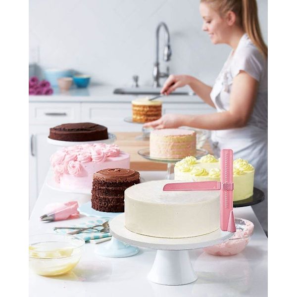 Justerbar kageskraber - Perfekt til fondant og kagedekoration (2-pak)