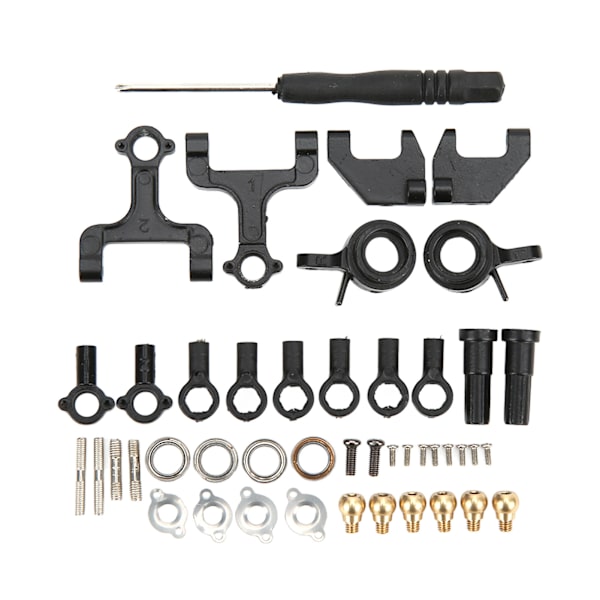 RC Front Upper og Rear Suspension Arms Steering Kit med Pull Rods Steering Linkage for WPL D12 RC Car