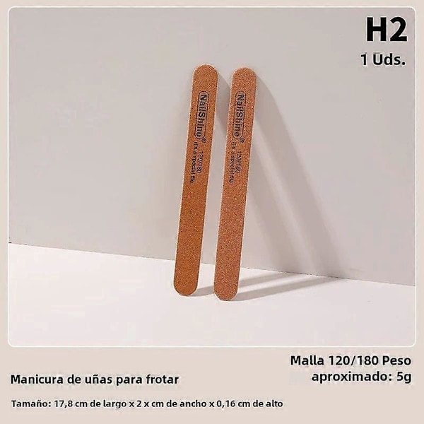 1 stk. Neglepleiesvamp Blandet Sandpapir og Dobbeltsidig Pusser for Manikyr Holdbare Negleprodukter H2