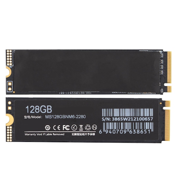 128 GB SSD-statsdrevet PCIe3.0x4 NVMe 32 Gbps NAND Xtend Robust, holdbar, effektiv og rask respons Desktop SSD