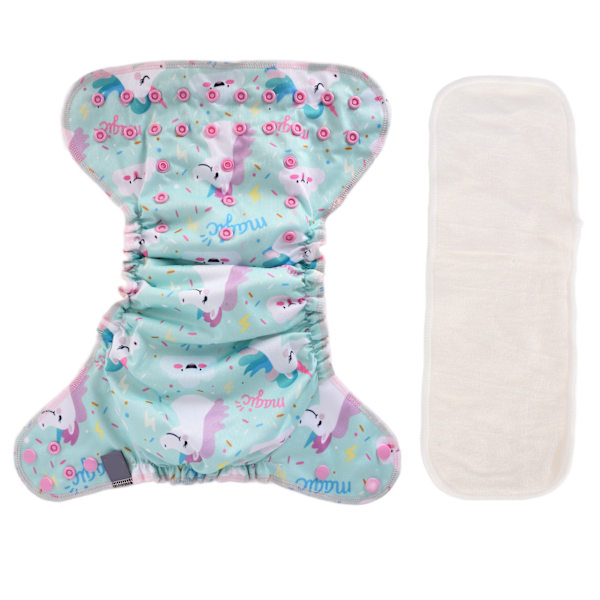 Nyfödd All in One Blöja Andningsbar Naturlig One Size Baby All in One TygblöjaSMT090-EF144