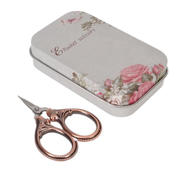 Retro ficksaks i rustfritt stål for broderi, korssting, sytråd, mini saks i antik kobberfarge
