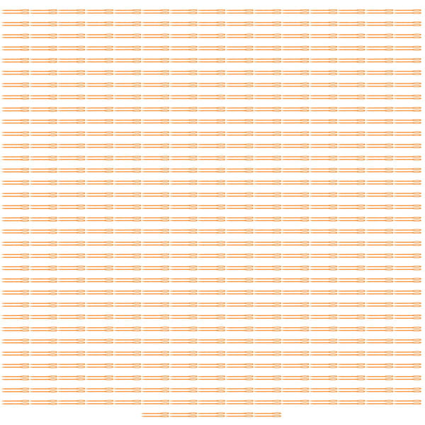 1000 stk. store plastiksynåle med stort øje til garn, DIY syhåndværk, orange
