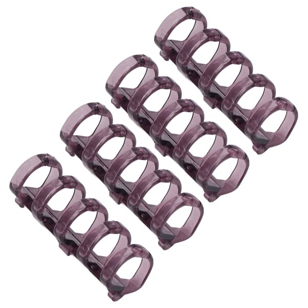20 stk. indbindingsringe, segmenteret design, holder 60 ark, 11 mm indbindingstykkelse, kontorartikler, lilla