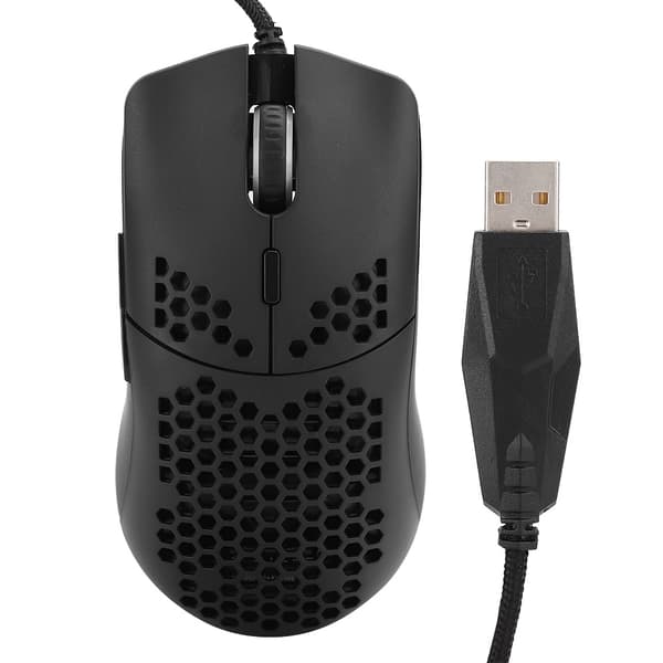 HXSJ J900 Hullmus 6-Key Kablet Gamingmus Makroprogrammering RGB-belysning PC-tilbehør