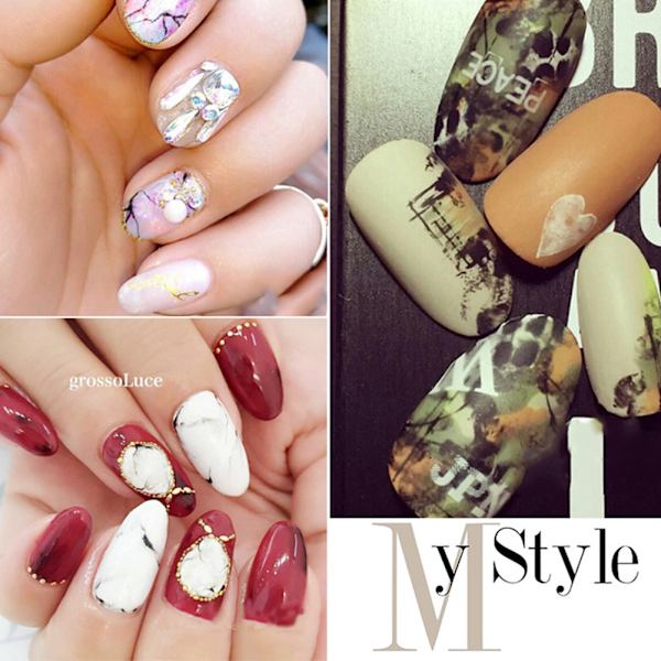Klar nagellack gel blomma marmor glitter dropptyp långvarig DIY manikyrverktyg