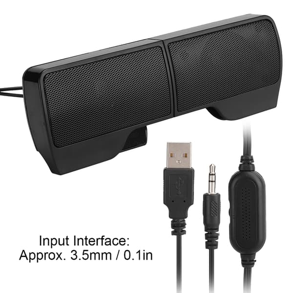 Laptop Soundbar USB Klemme Skjerm Mini Stasjonær Bærbar 2.0 Lyd Datatilbehør