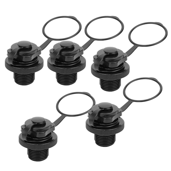 ( 5 kpl / set ) 2 in 1 ilmaventtiilin suutin puhallettava veneen venttiilin ruuvisuutin ilman pohjamustaa