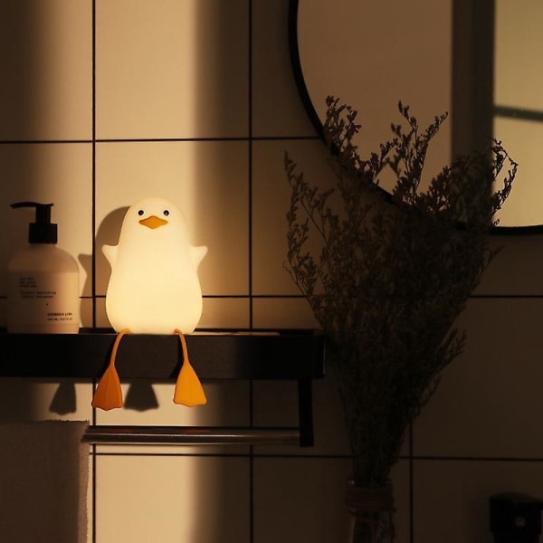 Gul Little Duck sengelampe med smartphoneholder og forsinket auto-sluk natlys