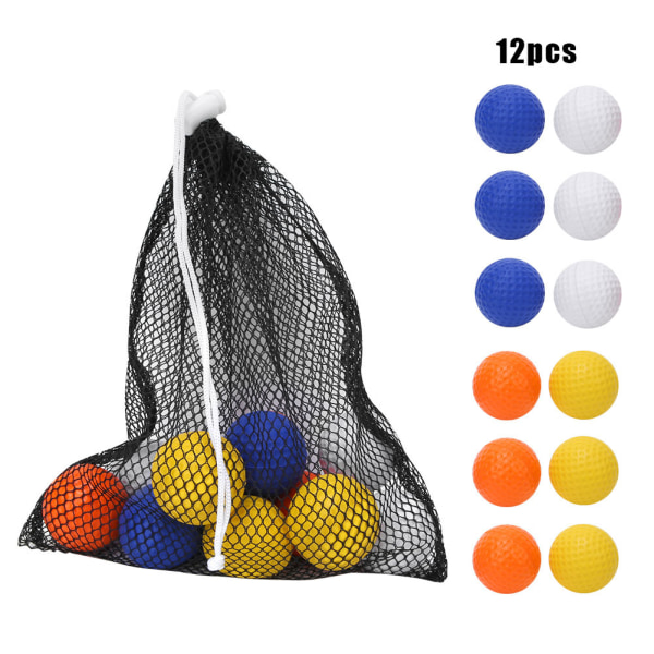 12 kpl PU Lasten Golfpallot Set Elastiset Golfpalloset Harjoitustarvikkeet