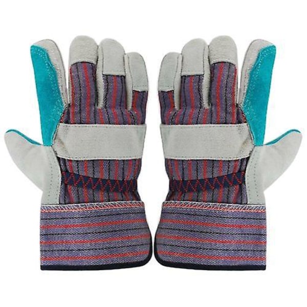 Läderarbets-/förarhandskar med förstärkt handflata - Elastisk handledsband