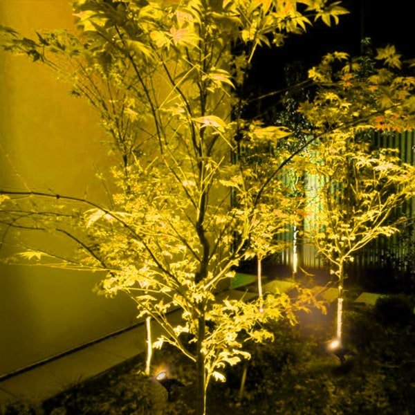 Vattentät 2st 7LED Solar Gräsmatta Lights Spotlights Utomhus Trädgård Yard Landskap Spike LightWarm White