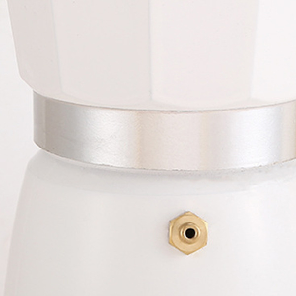 Aluminiumkaffebryggare med trähandtag Moka kaffebryggare Utomhus bärbar kaffebryggare Verktyg Beige 300ML